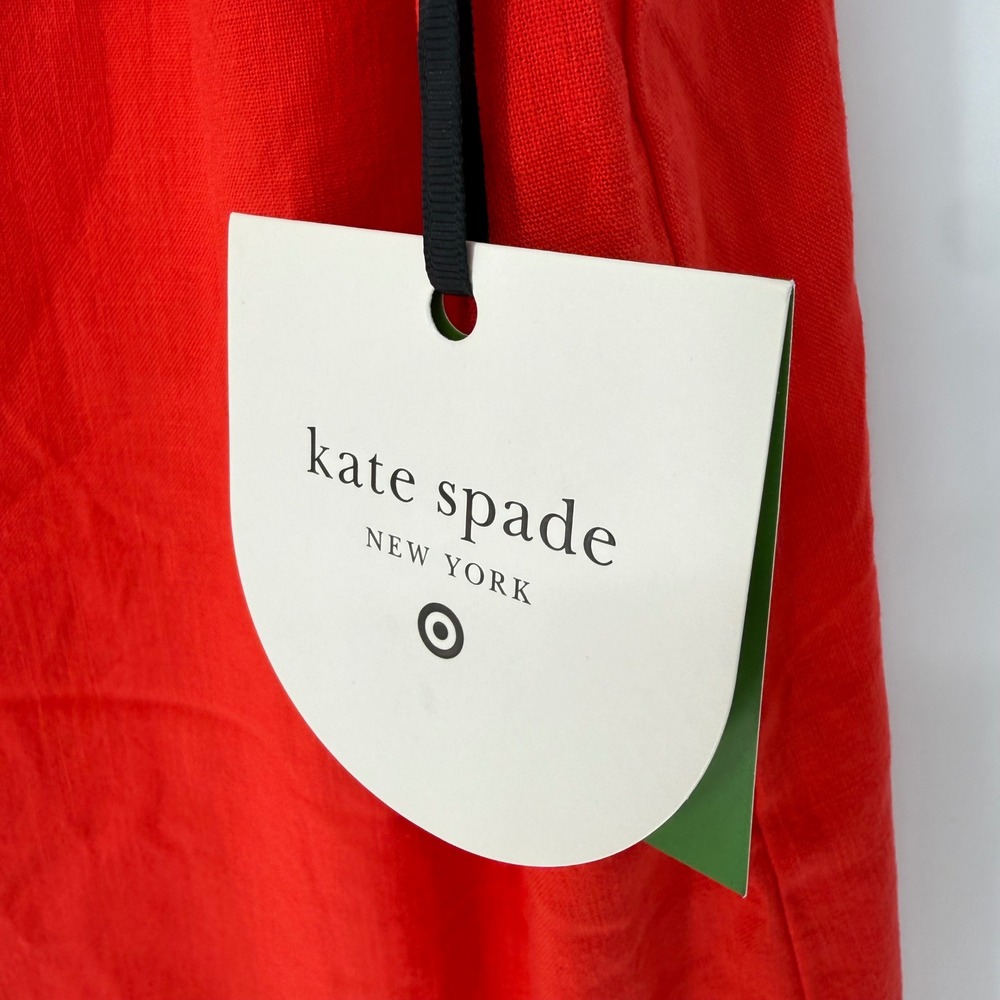 KATE SPADE X TARGET SLEEVELESS RED SHIFT DRESS SCALLOPED HEM NWT MEDIUM - Picture 5 of 8